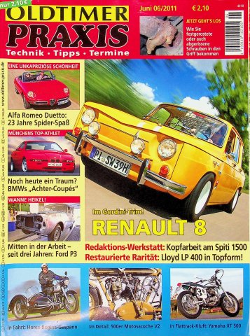 Deckblatt Oldtimer Praxis (06/2011)